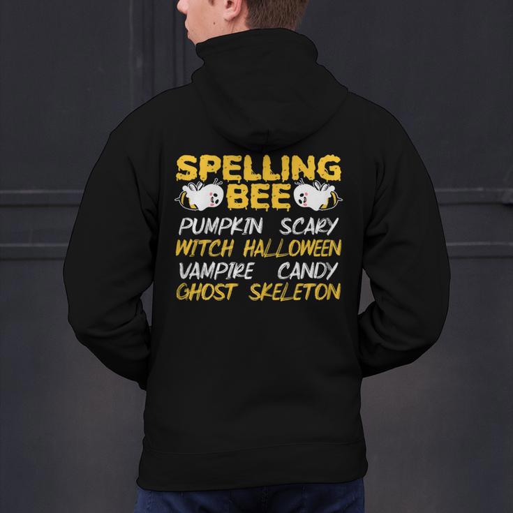 Spelling Bee Costume For a Halloween Teacher Pun Women Men's Hoodie Back Print, gift for family, gift for coworker