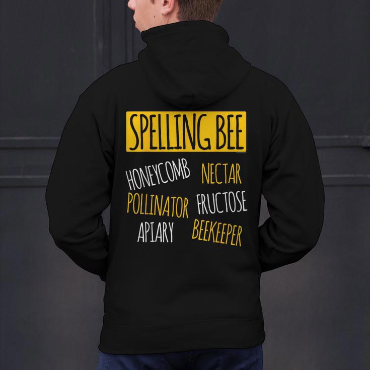 Spelling Bee Halloween Pun Costume Beekeeper Teacher Men's Hoodie Back Print, gift for family, gift for coworker