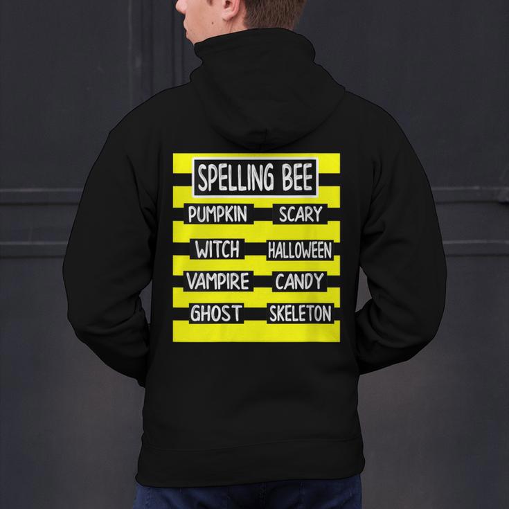 Spelling Bee Pun Halloween Costume For Teachers Men's Hoodie Back Print, gift for family, gift for coworker Spelling Bee Pun Halloween Costume For Teachers Men's Hoodie Back Print, gift for family, gift for coworker