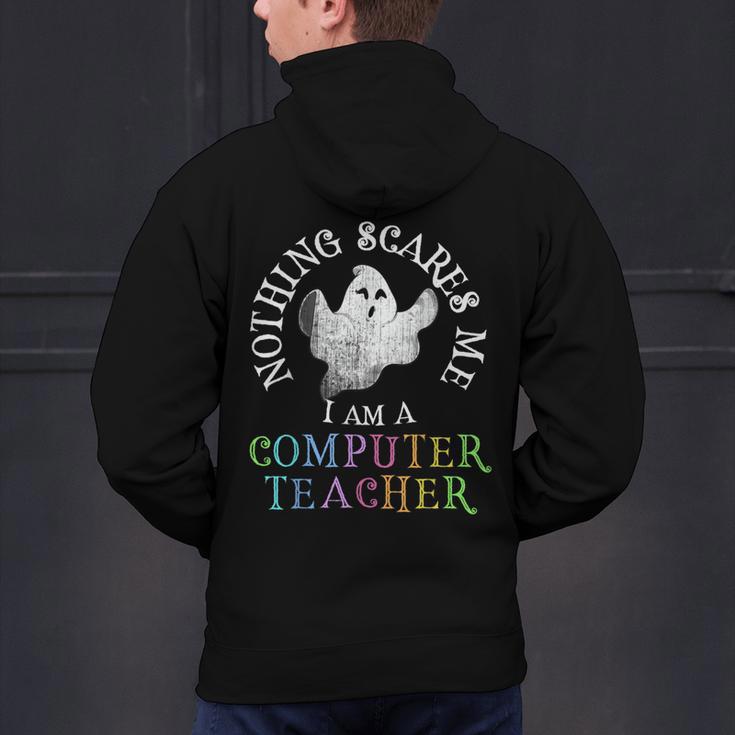 This Is My Spooky COMPUTER TEACHER Costume Don't Scare Me Men's Hoodie Back Print, gift for family, gift for coworker