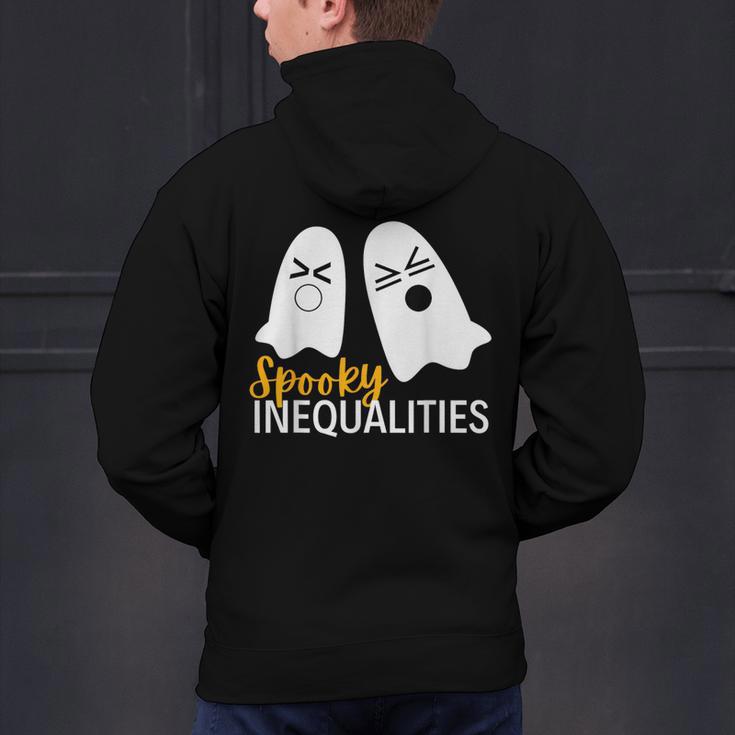 Spooky Ghost Inequalities Halloween Math Teacher Men's Hoodie Back Print, gift for family, gift for coworker Spooky Ghost Inequalities Halloween Math Teacher Men's Hoodie Back Print, gift for family, gift for coworker