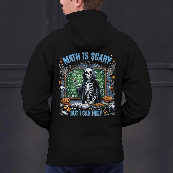 Spooky Halloween Math Teacher Men's Hoodie Back Print, gift for family, gift for coworker Spooky Halloween Math Teacher Men's Hoodie Back Print, gift for family, gift for coworker