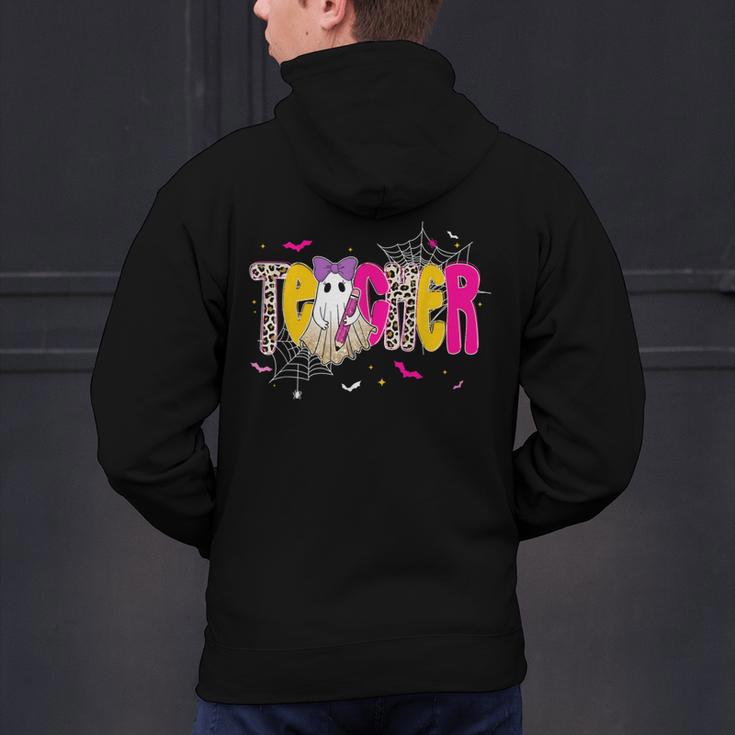 Spooky Halloween Teacher Para Counselor SPED Preppy Boo Kids Men's Hoodie Back Print, gift for family, gift for coworker Spooky Halloween Teacher Para Counselor SPED Preppy Boo Kids Men's Hoodie Back Print, gift for family, gift for coworker