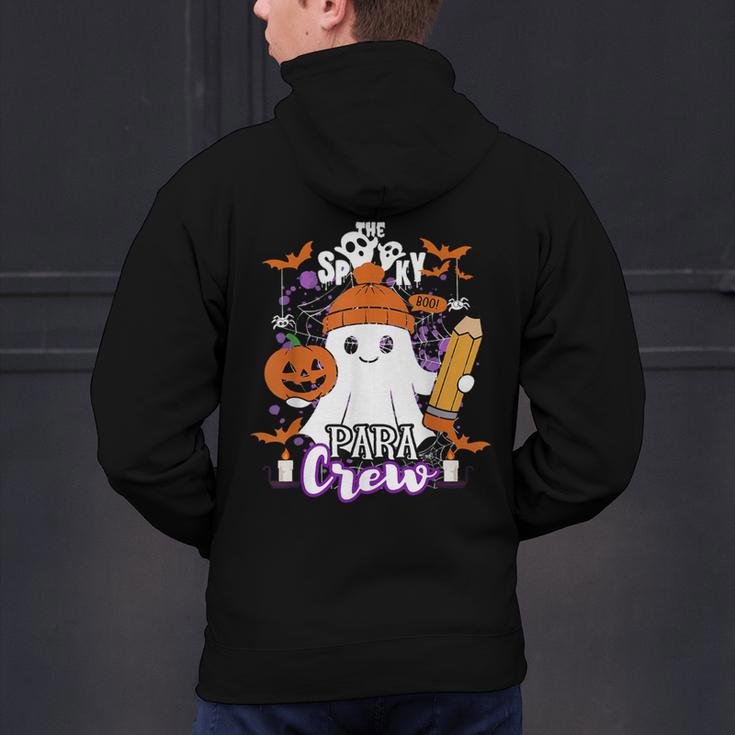 Spooky Para Crew Ghost Halloween Paraprofessional Teacher Men's Hoodie Back Print, gift for family, gift for coworker Spooky Para Crew Ghost Halloween Paraprofessional Teacher Men's Hoodie Back Print, gift for family, gift for coworker