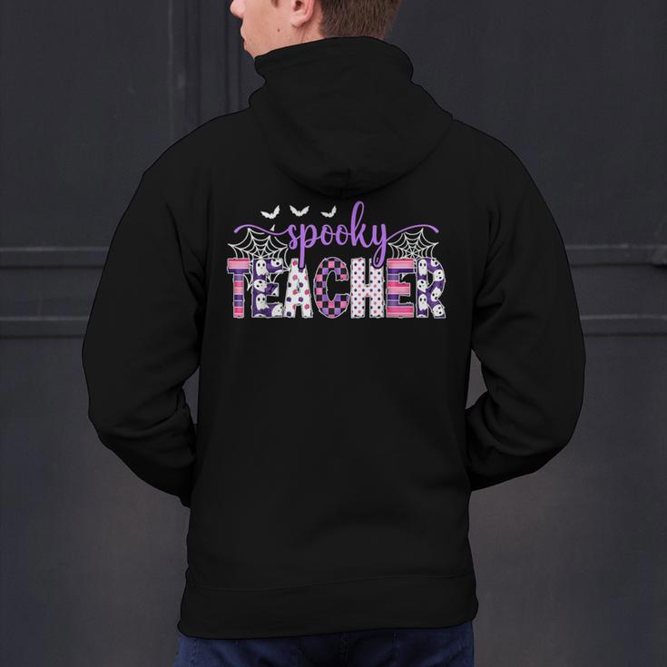 Spooky Teacher Halloween Costume Women Spooky Teacher Men's Hoodie Back Print, gift for family, gift for coworker Spooky Teacher Halloween Costume Women Spooky Teacher Men's Hoodie Back Print, gift for family, gift for coworker