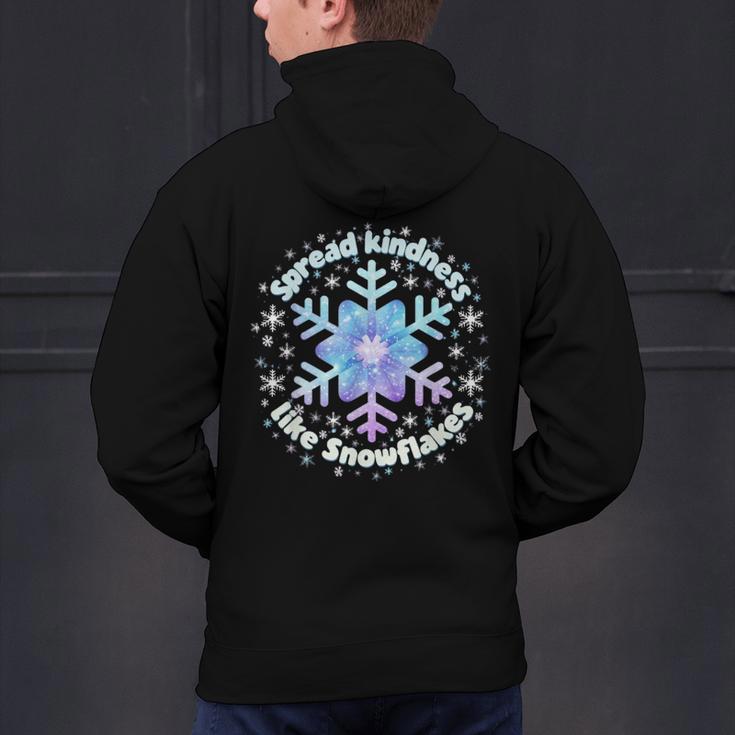 Spread Kindness Like Snowflakes Christmas Teacher Unity Day Men's Hoodie Back Print, gift for family, gift for coworker