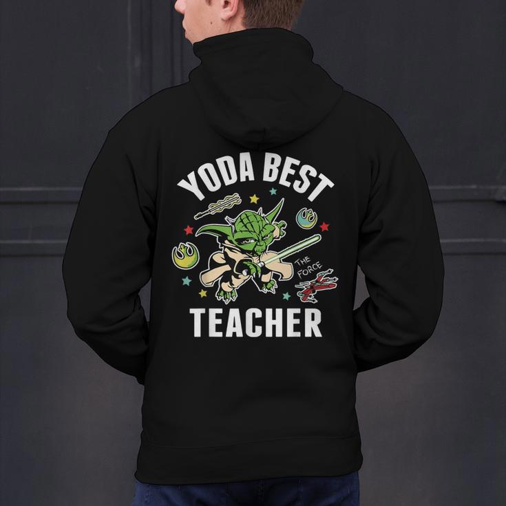 Star Wars Yoda Best Teacher Icons Men's Hoodie Back Print, gift for family, gift for coworker
