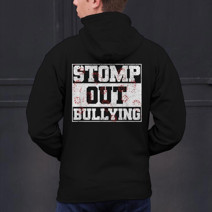 Stomp Out Bullying Back To School Education Teacher Men's Hoodie Back Print, gift for family, gift for coworker
