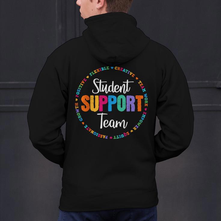 Student Support Team Counselor Social Worker Teacher Crew Men's Hoodie Back Print, gift for family, gift for coworker