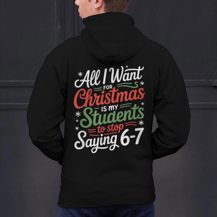 Students Saying 6-7 67 Six Seven Teacher Christmas Men's Hoodie Back Print, gift for family, gift for coworker Students Saying 6-7 67 Six Seven Teacher Christmas Men's Hoodie Back Print, gift for family, gift for coworker