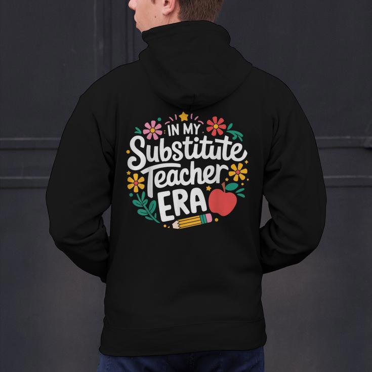 In My Substitute Teacher Era Men's Hoodie Back Print, gift for family, gift for coworker