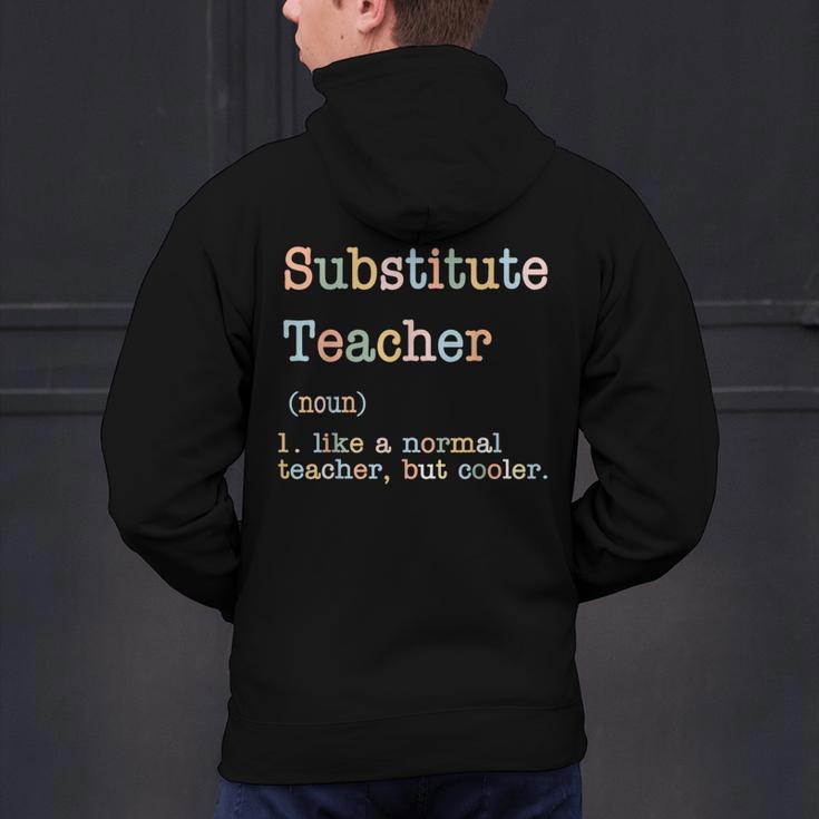 Substitute Teacher Like A Normal Teacher But Cooler Men's Hoodie Back Print, gift for family, gift for coworker Substitute Teacher Like A Normal Teacher But Cooler Men's Hoodie Back Print, gift for family, gift for coworker