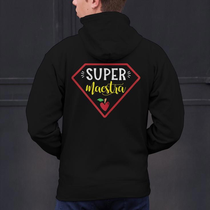 Super Heroe Maestra Espanol Spanish Super Teacher Men's Hoodie Back Print, Super Teacher Hoodies, gift for family, gift for coworker