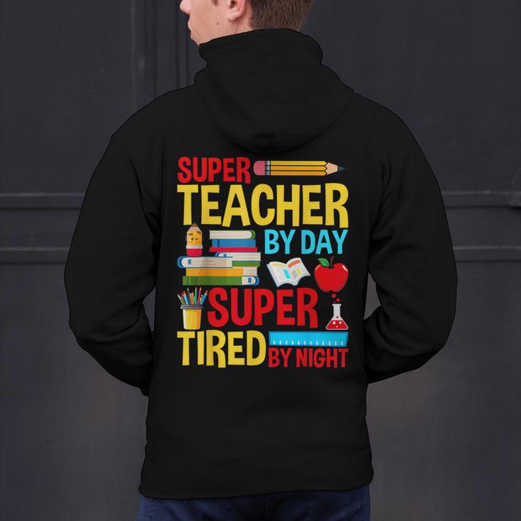 Super Teacher By Day Super Tired By Night Superhero Teacher Men's Hoodie Back Print, Super Teacher Hoodies, gift for family, gift for coworker Super Teacher By Day Super Tired By Night Superhero Teacher Men's Hoodie Back Print, Super Teacher Hoodies, gift for family, gift for coworker