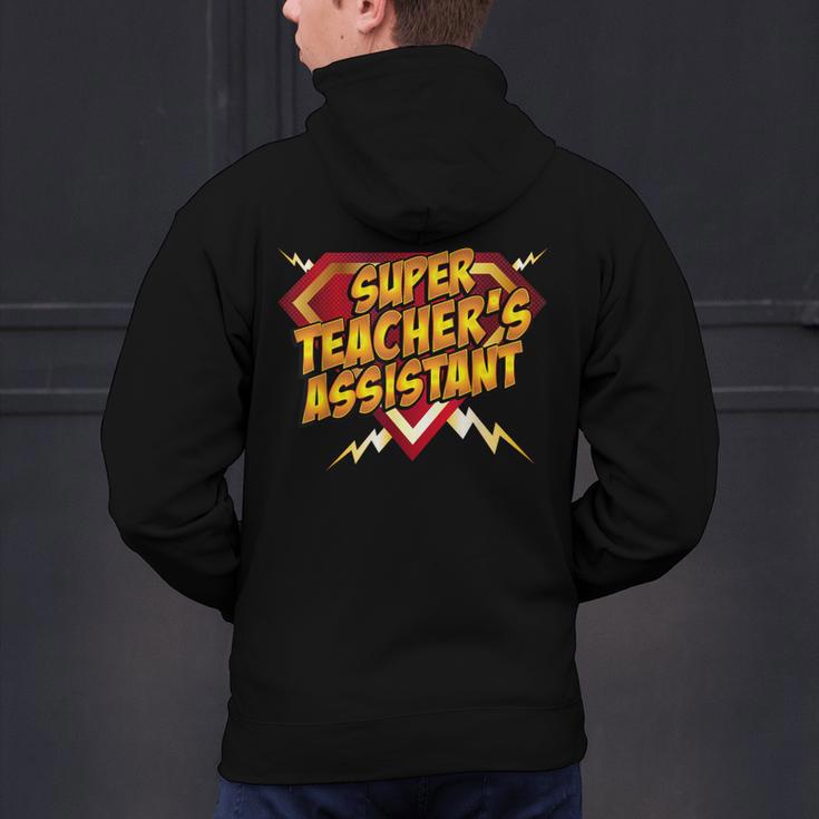 Super Teacher's Assistant Educational Superhero Men's Hoodie Back Print, gift for family, gift for coworker Super Teacher's Assistant Educational Superhero Men's Hoodie Back Print, gift for family, gift for coworker