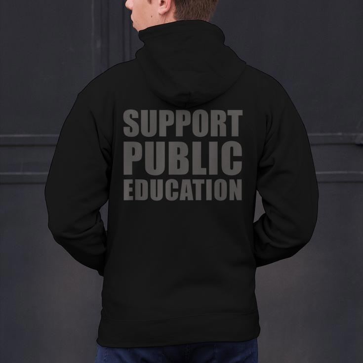 Support Public Education Protect Teachers Students Schools Men's Hoodie Back Print, gift for family, gift for coworker