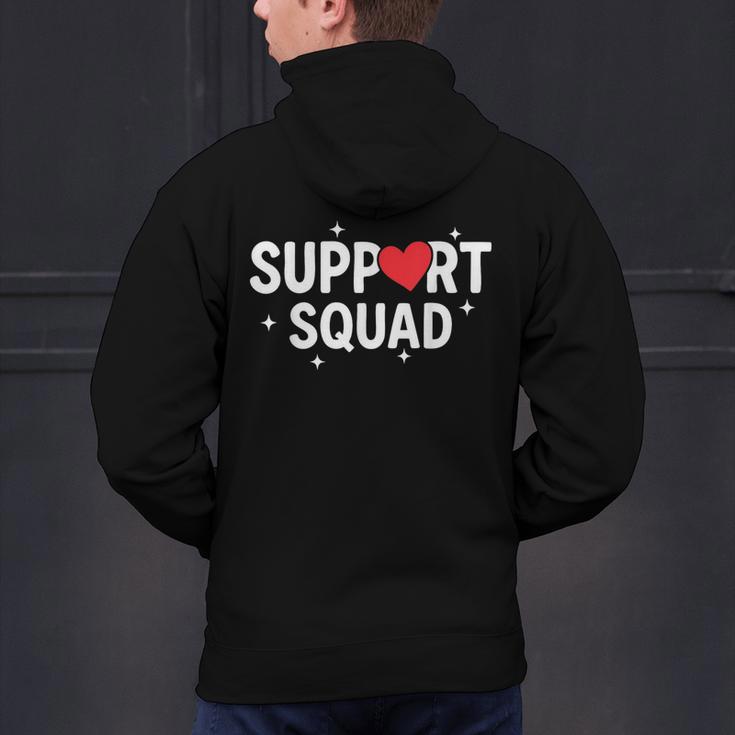 Support Squad Cute Heart Supportive Teacher Team Member Men's Hoodie Back Print, gift for family, gift for coworker Support Squad Cute Heart Supportive Teacher Team Member Men's Hoodie Back Print, gift for family, gift for coworker