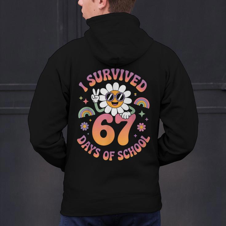 I Survived 67 Days Of School Groovy Retro Teachers Girls Men's Hoodie Back Print, gift for family, gift for coworker I Survived 67 Days Of School Groovy Retro Teachers Girls Men's Hoodie Back Print, gift for family, gift for coworker