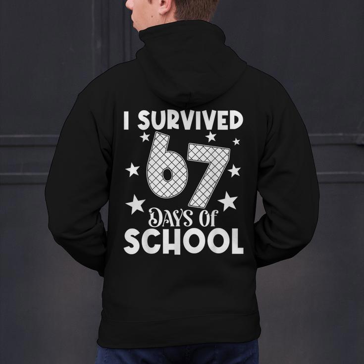 I Survived 67 Days Of School Teachers Students Men's Hoodie Back Print, gift for family, gift for coworker