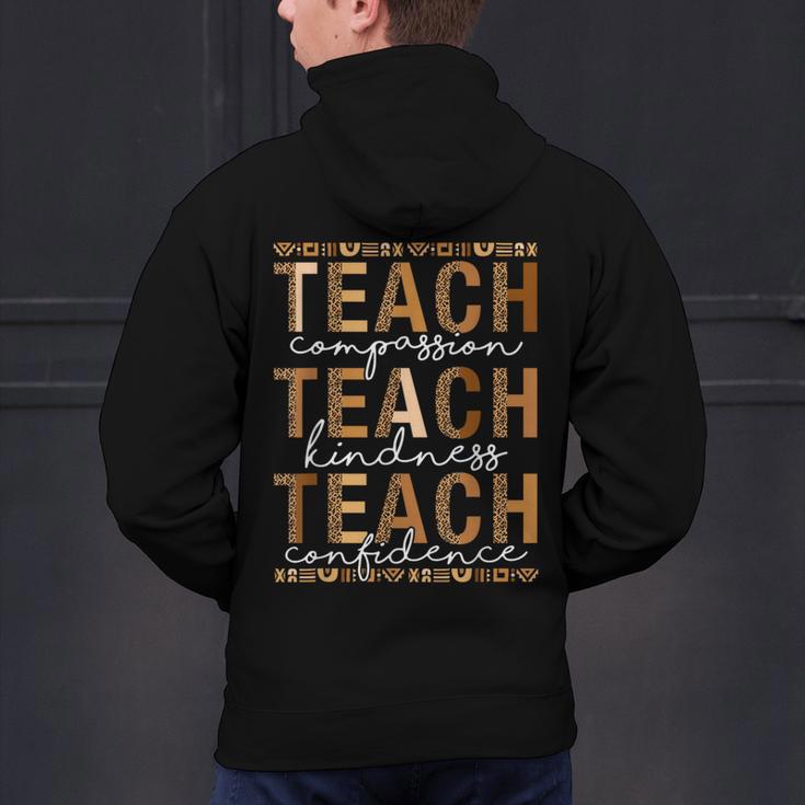 Teach Compassion Kindness Confidence History Teacher Men's Hoodie Back Print, History Teacher Hoodies, gift for family, gift for coworker Teach Compassion Kindness Confidence History Teacher Men's Hoodie Back Print, History Teacher Hoodies, gift for family, gift for coworker