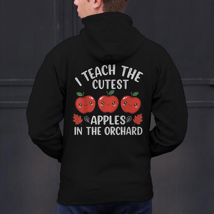 I Teach The Cutest Apples In The Orchard Cute Fall Teacher Men's Hoodie Back Print, gift for family, gift for coworker