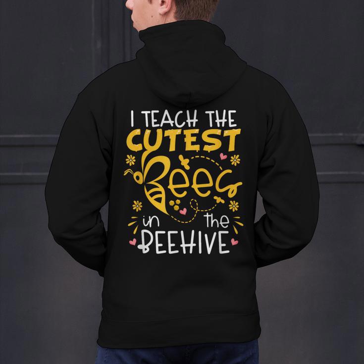 I Teach The Cutest Bees In The Beehive Teacher Men's Hoodie Back Print, gift for family, gift for coworker I Teach The Cutest Bees In The Beehive Teacher Men's Hoodie Back Print, gift for family, gift for coworker