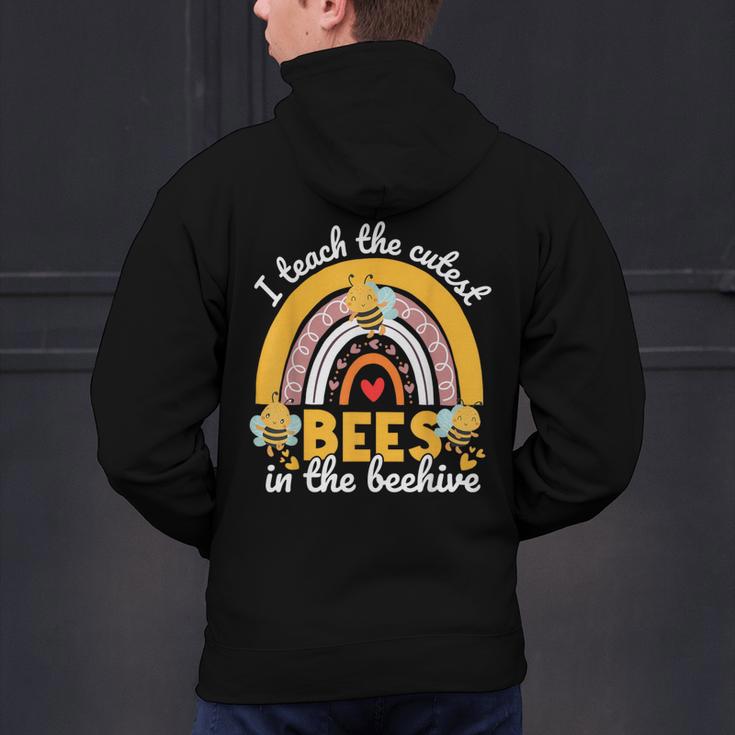 I Teach The Cutest Bees In The Beehive Teachers Day Men's Hoodie Back Print, gift for family, gift for coworker