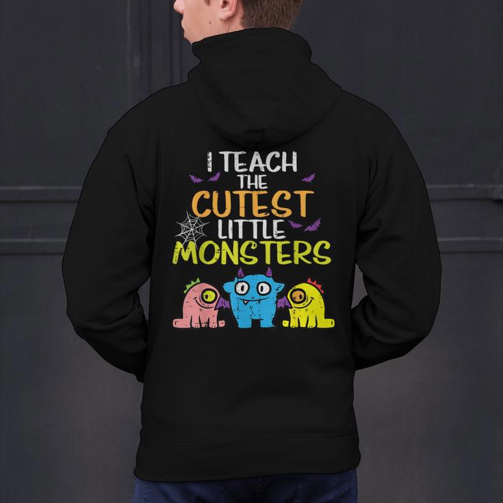 I Teach Cutest Little Monsters Halloween Teacher Men Women Men's Hoodie Back Print, gift for family, gift for coworker I Teach Cutest Little Monsters Halloween Teacher Men Women Men's Hoodie Back Print, gift for family, gift for coworker