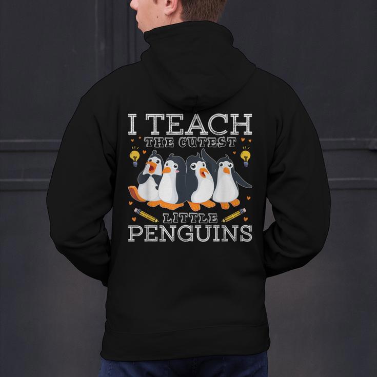 I Teach The Cutest Little Penguins Cute School Teacher Tee Men's Hoodie Back Print, gift for family, gift for coworker