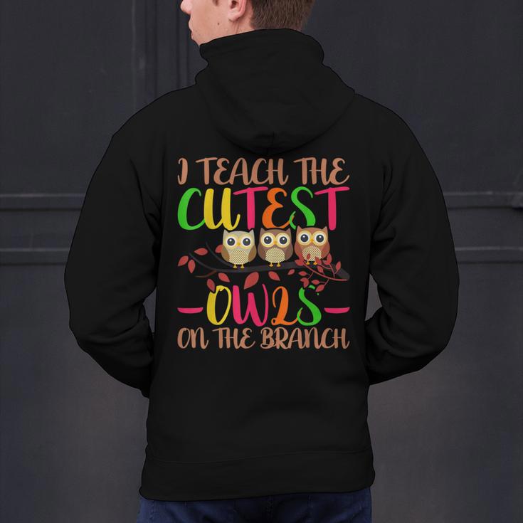 I Teach The Cutest Owls Christmas Or Teachers Day Men's Hoodie Back Print, gift for family, gift for coworker