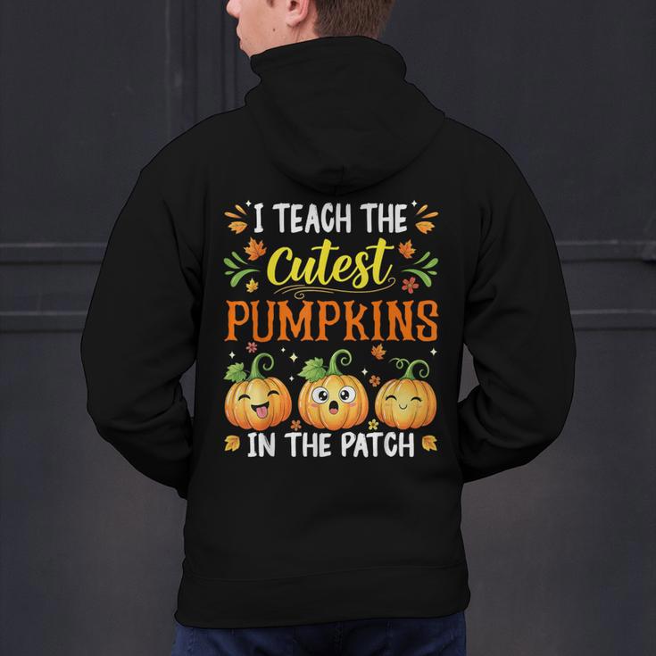 I Teach The Cutest Pumpkins Halloween Teacher Men's Hoodie Back Print, gift for family, gift for coworker I Teach The Cutest Pumpkins Halloween Teacher Men's Hoodie Back Print, gift for family, gift for coworker