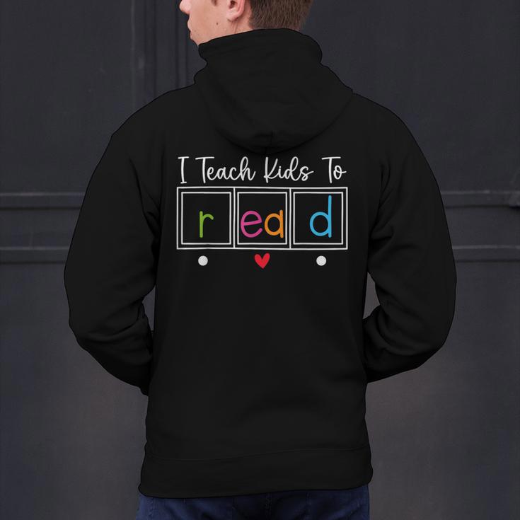 I Teach Kids To Read Reading Teacher Appreciation Men's Hoodie Back Print, gift for family, gift for coworker