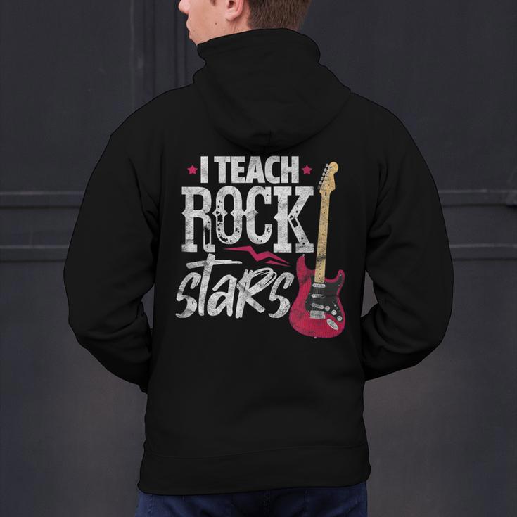 I Teach Rock Stars Music Teacher Guitar Player Men's Hoodie Back Print, gift for family, gift for coworker I Teach Rock Stars Music Teacher Guitar Player Men's Hoodie Back Print, gift for family, gift for coworker