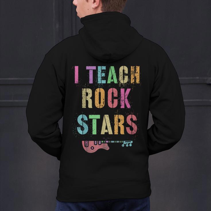 I TEACH ROCKSTARS Band Vibes Teacher Rocks My Music Teaching Men's Hoodie Back Print, gift for family, gift for coworker