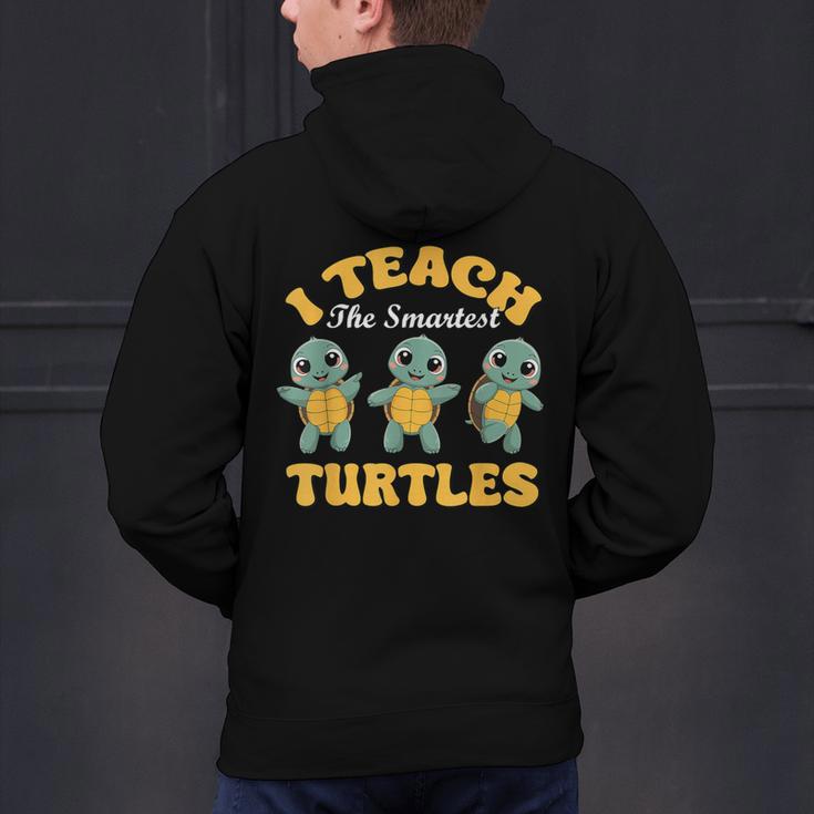 I Teach The Smartest Turtles Thanksgiving Proud Teacher Job Men's Hoodie Back Print, gift for family, gift for coworker I Teach The Smartest Turtles Thanksgiving Proud Teacher Job Men's Hoodie Back Print, gift for family, gift for coworker