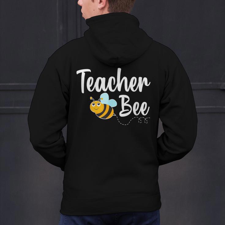Teacher Bee Bumblebee Back To School Men's Hoodie Back Print, gift for family, gift for coworker Teacher Bee Bumblebee Back To School Men's Hoodie Back Print, gift for family, gift for coworker