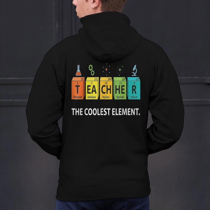Teacher The Coolest Element Chemistry Periodic Table Science Men's Hoodie Back Print, Science Teacher Hoodies, gift for family, gift for coworker