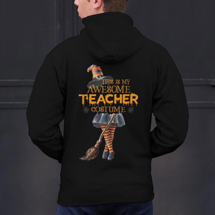This Is My Teacher Costume Halloween Family Matching Group For Men Women Men's Hoodie Back Print, gift for family, gift for coworker