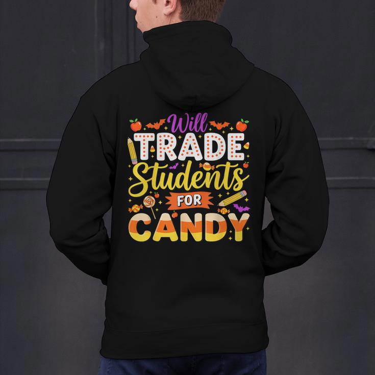 Teacher Cute Will Trade Students For Candy Halloween Costume Men's Hoodie Back Print, gift for family, gift for coworker Teacher Cute Will Trade Students For Candy Halloween Costume Men's Hoodie Back Print, gift for family, gift for coworker