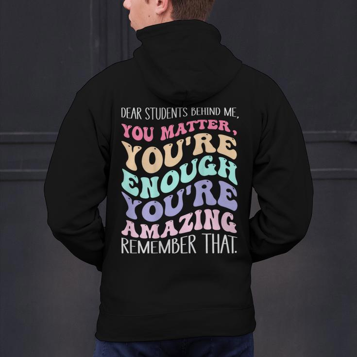 Teacher Dear Students Behind Me 1st Day Of School On Back Men's Hoodie Back Print, gift for family, gift for coworker Teacher Dear Students Behind Me 1st Day Of School On Back Men's Hoodie Back Print, gift for family, gift for coworker