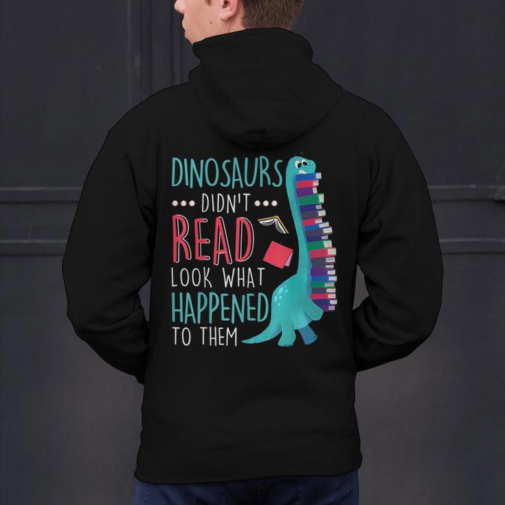 Teacher Dinosaurs Didnt Read Look What Happened Book Reading Men's Hoodie Back Print, gift for family, gift for coworker Teacher Dinosaurs Didnt Read Look What Happened Book Reading Men's Hoodie Back Print, gift for family, gift for coworker