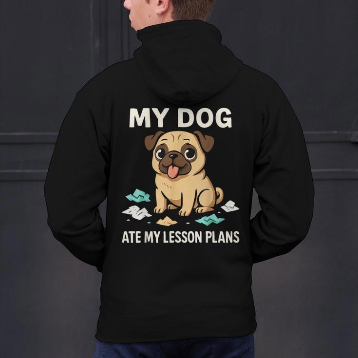 Teacher My Dog Ate My Lesson Plans School Staff Men's Hoodie Back Print, gift for family, gift for coworker Teacher My Dog Ate My Lesson Plans School Staff Men's Hoodie Back Print, gift for family, gift for coworker