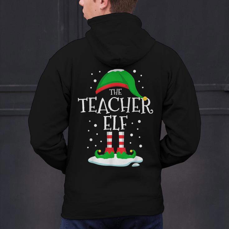 The Teacher Elf Christmas Family Matching Xmas Group For Men Women Men's Hoodie Back Print, gift for family, gift for coworker The Teacher Elf Christmas Family Matching Xmas Group For Men Women Men's Hoodie Back Print, gift for family, gift for coworker