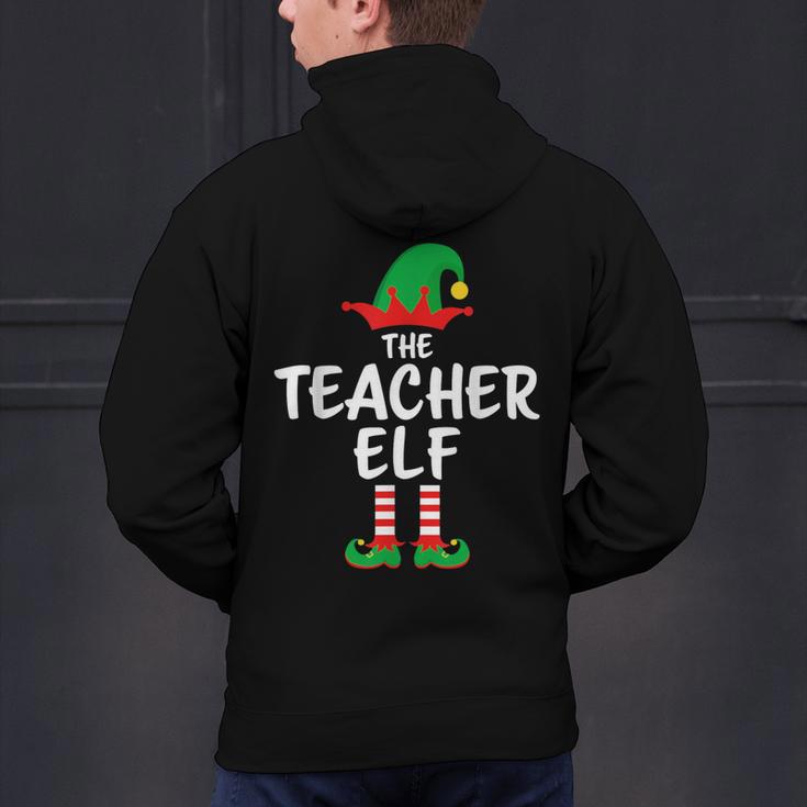 The Teacher Elf Matching Family Christmas Men's Hoodie Back Print, gift for family, gift for coworker