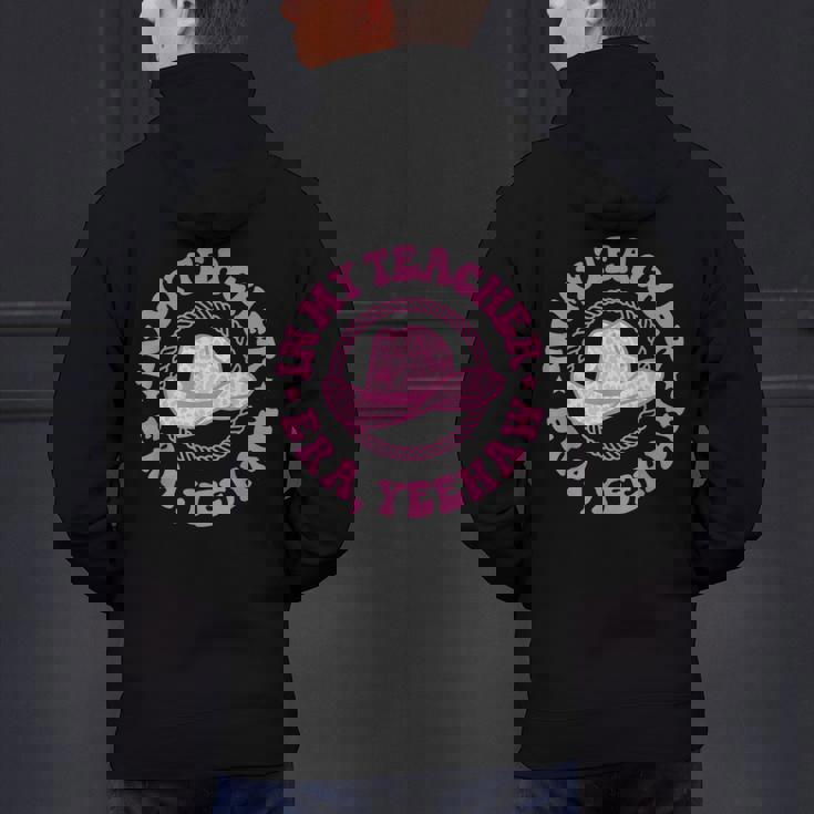 In My Teacher Era Yeehaw Pink Teacher Western Cowgirl Men&#x27;s Hoodie Back Print, gift for family, gift for coworker