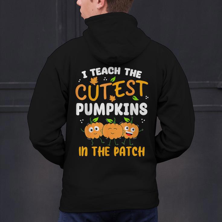 Teacher Halloween Pre-K Teacher Kindergarten Cutest Pumpkins Men Women Kids Men's Hoodie Back Print, gift for family, gift for coworker