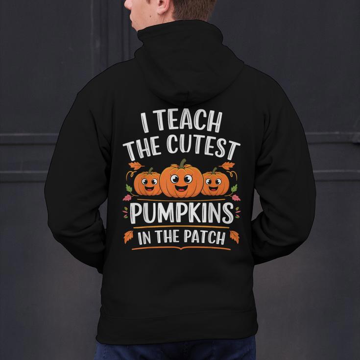 Teacher Halloween I Teach The Cutest Pumpkins In The Patch Men's Hoodie Back Print, gift for family, gift for coworker Teacher Halloween I Teach The Cutest Pumpkins In The Patch Men's Hoodie Back Print, gift for family, gift for coworker