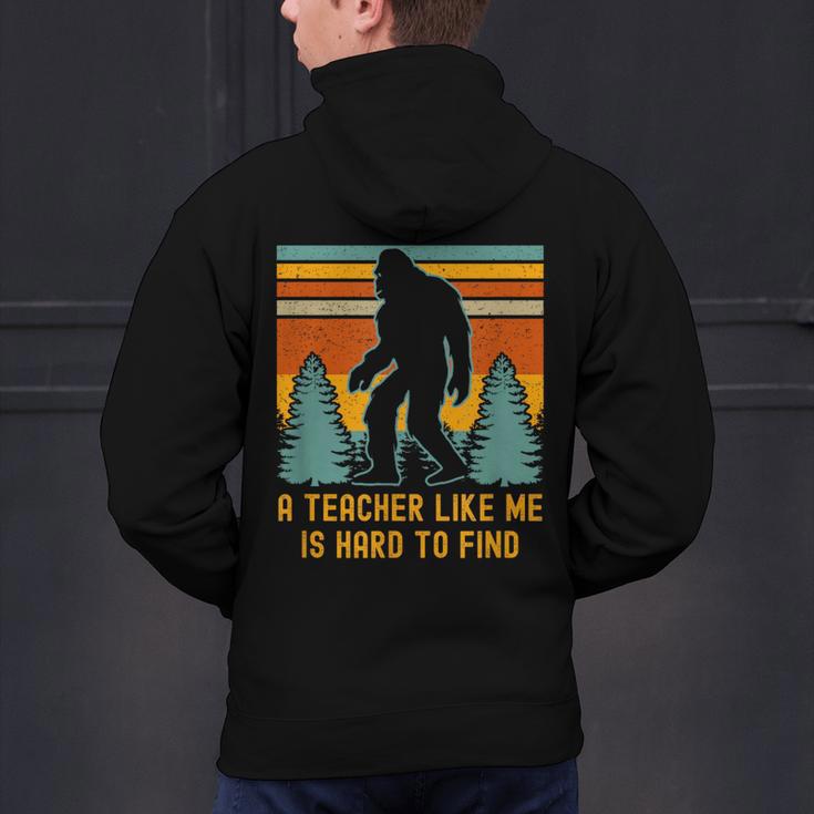 A Teacher Like Me Is Hard To Find Bigfoot Teacher Men's Hoodie Back Print, gift for family, gift for coworker A Teacher Like Me Is Hard To Find Bigfoot Teacher Men's Hoodie Back Print, gift for family, gift for coworker