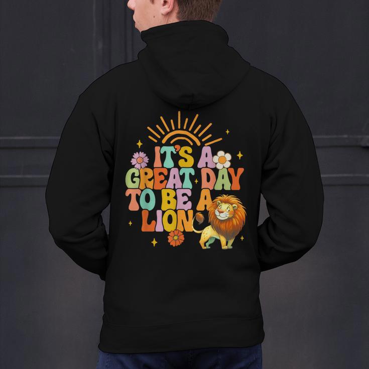 Teacher Life Back To School It's A Great A Day To Be A Lion Men's Hoodie Back Print, gift for family, gift for coworker Teacher Life Back To School It's A Great A Day To Be A Lion Men's Hoodie Back Print, gift for family, gift for coworker