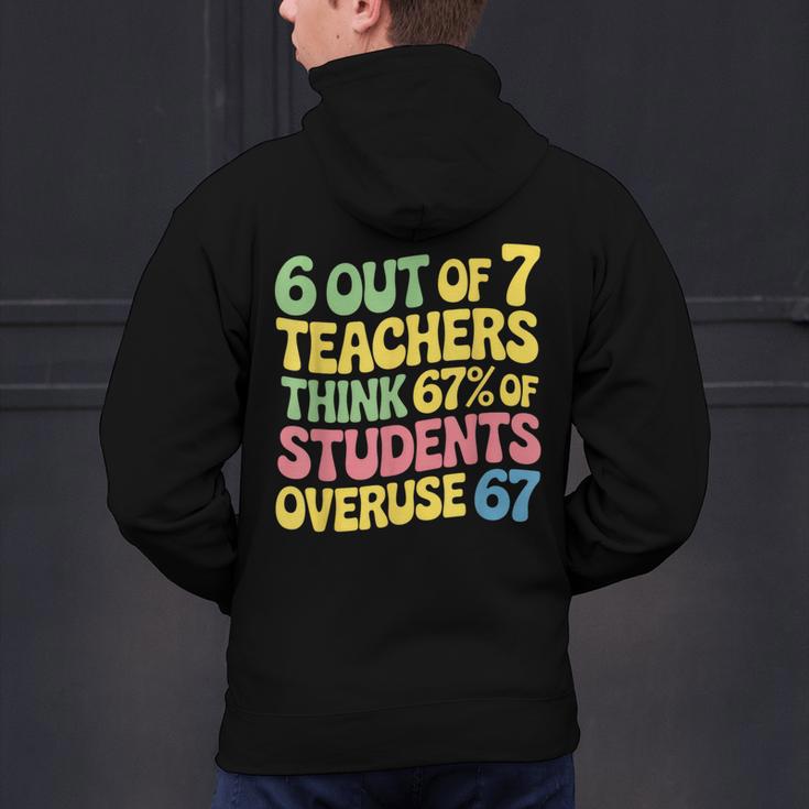 Teacher Overuse 67 Teacher Men's Hoodie Back Print, gift for family, gift for coworker